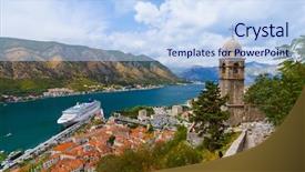  Presentation with kotor montenegro - Cool new theme with montenegro - nature and architecture background backdrop and a light blue colored foreground