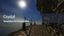  Presentation with city moon - Cool new presentation with  backdrop and a  colored foreground