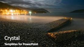  Presentation with city moon - Amazing PPT theme having  backdrop and a  colored foreground