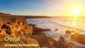  Presentation with california - Amazing presentation having monterey ocean - big sur california backdrop and a tawny brown colored foreground