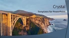  Presentation with highway accidents - Slides featuring monterey pacific coast - bixby creek bridge on highway background and a light blue colored foreground