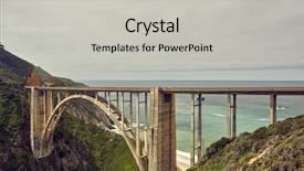  Presentation with highway - Colorful slides enhanced with monterey pacific coast - bixby creek bridge on highway backdrop and a  colored foreground