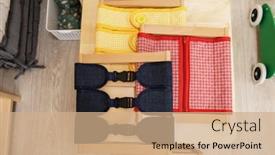  Presentation with montessori - Slide deck having montessori-material-for-the-learning background and a coral colored foreground