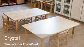  Presentation with school children - Audience pleasing PPT theme consisting of montessori-school-for-the-learning backdrop and a coral colored foreground