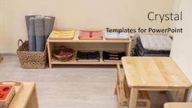  Presentation with school children - Presentation design featuring montessori-school-for-the-learning background and a lemonade colored foreground