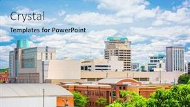  Presentation with alabama - Colorful slide set enhanced with montgomery-alabama-usa-downtown-skyline backdrop and a light blue colored foreground