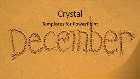  Presentation with december - Presentation theme featuring month-december-in-the-sand background and a  colored foreground