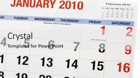  Presentation with january - Presentation theme with month of january 2010 background and a  colored foreground