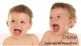  Presentation with ten virgins - PPT layouts featuring month old baby boy twins background and a coral colored foreground