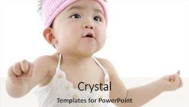 Presentation with happy baby - Slide deck having month old pan asian baby background and a lemonade colored foreground
