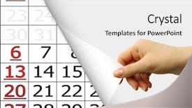  Presentation with blank - Slides featuring month march - card blank in a hand background and a white colored foreground