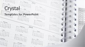  Presentation with diary aesthetic blue - Amazing PPT layouts having monthly calendars - closeup of dates in diary backdrop and a white colored foreground