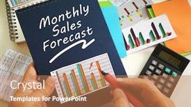 Presentation with sales forecast - Amazing PPT theme having monthly-sales-forecast-with-bar backdrop and a coral colored foreground