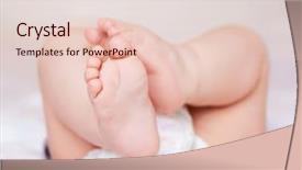  Presentation with baby diapers - PPT theme consisting of months old baby wearing diapers background and a lemonade colored foreground