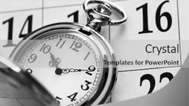  Presentation with page - Amazing slide set having months passing - vintage silver pocket watch laying backdrop and a light gray colored foreground