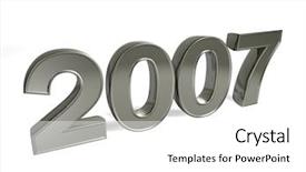  Presentation with 50 year anniversary - Presentation theme with months passing - year of 2007 background and a white colored foreground