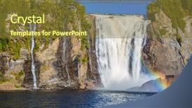  Presentation with cultural - Amazing presentation design having montmorency falls park in quebec backdrop and a tawny brown colored foreground
