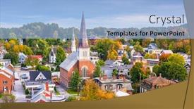  Presentation with usa - Beautiful PPT layouts featuring montpelier-vermont-usa-autumn-town backdrop and a light blue colored foreground