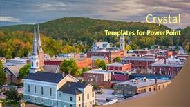  Presentation with usa - Slide deck with montpelier-vermont-usa-autumn-town background and a tawny brown colored foreground