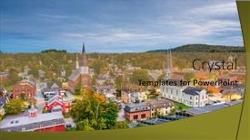  Presentation with usa - PPT layouts consisting of montpelier-vermont-usa-town-skyline background and a coral colored foreground