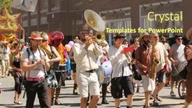  Presentation with heritage - Colorful PPT theme enhanced with montpellier-vermont-usa-may-05 backdrop and a tawny brown colored foreground