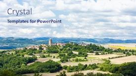  Presentation with france - Beautiful PPT layouts featuring montpeyroux-puy-de-dome-department backdrop and a sky blue colored foreground