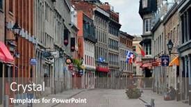  Presentation with america canada - Presentation design featuring montreal-canada-sep-8-city background and a gray colored foreground