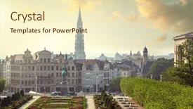  Presentation with brussels - Audience pleasing presentation consisting of monts des arts in brussels backdrop and a cream colored foreground