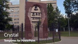  Presentation with chernobyl - Beautiful slide set featuring monument-and-memorial-park backdrop and a tawny brown colored foreground