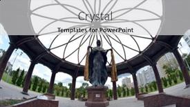  Presentation with chernobyl - Colorful presentation theme enhanced with monument-and-memorial-park backdrop and a light gray colored foreground