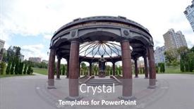  Presentation with chernobyl - Audience pleasing presentation design consisting of monument-and-memorial-park backdrop and a gray colored foreground