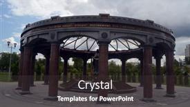  Presentation with chernobyl disaster - Slide deck enhanced with monument-and-memorial-park background and a dark gray colored foreground
