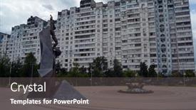  Presentation with chernobyl disaster - Amazing slide set having monument-and-memorial-park backdrop and a gray colored foreground