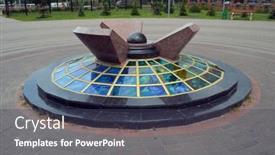  Presentation with chernobyl - Colorful presentation design enhanced with monument-and-memorial-park backdrop and a dark gray colored foreground