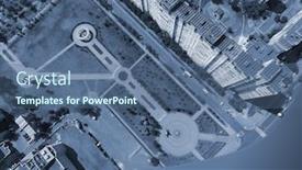  Presentation with chernobyl disaster - Slide set consisting of monument-and-memorial-park background and a ocean colored foreground