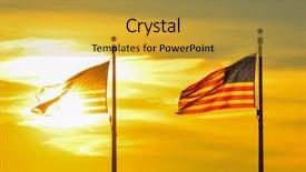  Presentation with america - Slide deck featuring monument in washington dc - usa background and a gold colored foreground