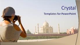  Presentation with taj mahal - PPT theme with monument india - photographer at taj mahal background and a  colored foreground