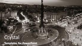  Presentation with christopher columbus - Colorful PPT layouts enhanced with monument-of-christopher-columbus-aerial backdrop and a dark gray colored foreground