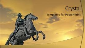  Presentation with peter - Cool new PPT theme with monument of peter the first backdrop and a gold colored foreground