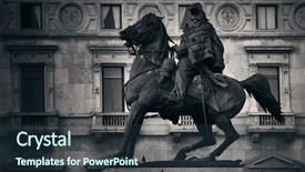  Presentation with king - Theme featuring monument to king victor emmanuel background and a wine colored foreground