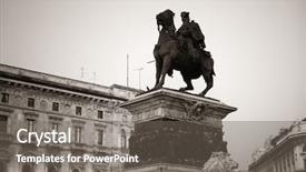  Presentation with king - Presentation design with monument to king victor emmanuel background and a gray colored foreground
