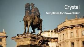  Presentation with king - Presentation theme enhanced with monument to king victor emmanuel background and a gray colored foreground