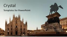  Presentation with martin luther king j - Presentation with monument to king victor emmanuel background and a light gray colored foreground