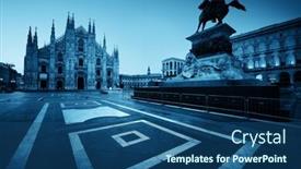  Presentation with king - Audience pleasing slides consisting of monument-to-king-victor-emmanuel backdrop and a ocean colored foreground