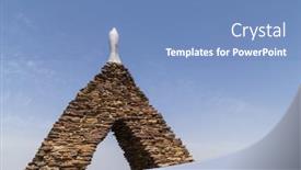  Presentation with nevada - Presentation theme featuring monument-to-the-virgen-de background and a teal colored foreground