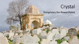  Presentation with fes - Presentation theme with muslim cemetery fes morocco background and a lemonade colored foreground