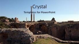  Presentation with ancient roman - Theme featuring ancient carthage the antonine bath background and a light blue colored foreground