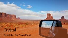  Presentation with mirror - Beautiful slide deck featuring monument valley in the navajo backdrop and a red colored foreground