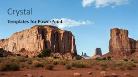  Presentation with geological - Presentation design consisting of monument-valley-is-a-unique background and a light blue colored foreground