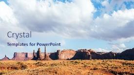  Presentation with indian monument - Audience pleasing slide deck consisting of monument-valley-is-a-unique backdrop and a sky blue colored foreground